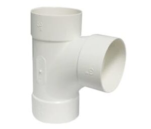 Canplas 414124BC PVC Sewer/Drainline Sanitary Tee, 4 in, H x H x H