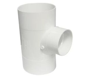 Canplas 414125BC PVC Sewer/Drainline Sanitary Tee, 6 x 4 in, H x H x H