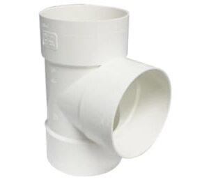 Canplas 414106BC PVC Sewer/Drainline Straight Tee, 6 in, H x H x H