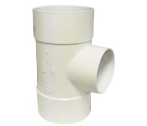 Canplas 414111BC PVC Sewer/Drainline Straight Tee, 8 x 6 in, H x H x H