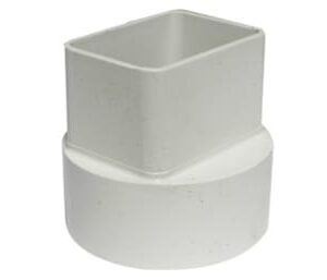 Canplas 414432BC PVC Sewer/Drainline Downspout Adapter, 2 x 3 x 4 in, Downspout x H