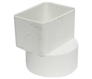 Canplas 414461BC PVC Sewer/Drainline Downspout Adapter, Flush Mount, 2 x 3 x 3 in, Downspout x H