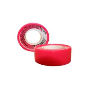 Unasco CPP010 Thread-Sealing Teflon Tape, 36 m L x 12 mm W x 0.003 in THK, 10,000 psi, Virgin PTFE, Pink