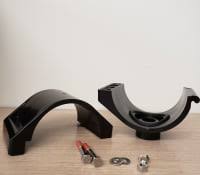 Lateral LPS-30020-0SS Polyethylene Saddles, 3 x 2 in, Polyethylene/Stainless Steel