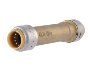 SharkBite Max™ UR3008 Coupling, 1/2 in, Push-Fit x Push-Fit, Brass/EPDM/Stainless Steel