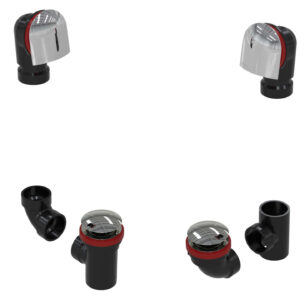 +osb 6060QK-CP 6060QK ABS Waste and Overflow Kit, Bell and Clicker, Offset or Direct Drain, Chrome Plated