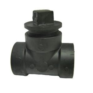 Approved Vendor 193290 ABS DWV Test Tee, 4 x 3 x 4 in, H x H x FIPT With Plug, Black