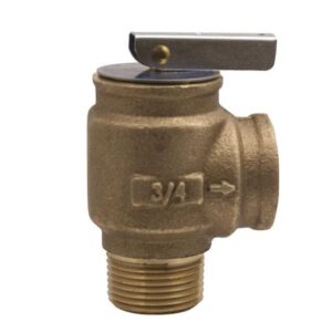 Apollo™ 1040705 Bronze Safety Relief Valve, 3/4 in MNPT x 3/4 in FNPT, 30 psi, 535,000 Btu/hr