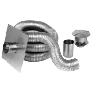 Z-Flex® 2GACKIT0525 Chimney Gas Liner Kit, Aluminum, 5 in x 25 ft