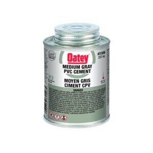 Oatey® 31506 Medium PVC Cement, 237 mL Container, Gray