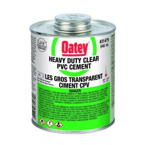 Oatey® 31477 PVC Cement, 237 mL Container, Clear