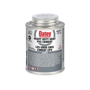 Oatey® 31511 PVC Cement, 237 mL Container, Gray