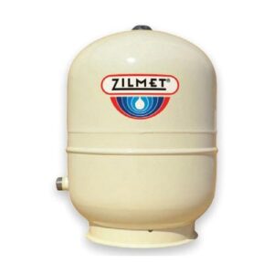 Zilmet® ZHP200BH Horizontal Tank With Base, 13.2 gal Tank, 15 in Dia, 1 in Inlet x 1 in Outlet