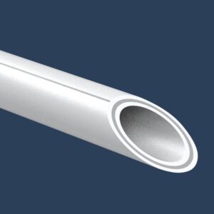 Fusio-Technik 61470U-13 Faser FIBER-COND Grey-Striped Pipe, 2-1/2 in, Polypropylene, 13 ft L, SDR 11, White