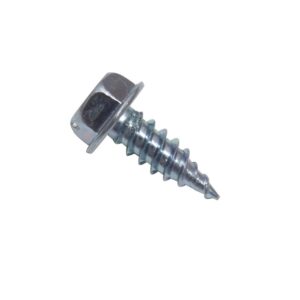 Malco® HW8X1/2ZT Zip-In Self-Piercing Sheet Metal Screws, #8, Hex Washer Head, 1/2 in L, Slotted Drive, Zinc Plated