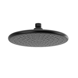 RiobelPRO® P428BK Riobel Cross Collection Round Shower Head, 1.5 gpm, 2 gpm Max Flow, 1 Spray Pattern, 9 in Head, Black