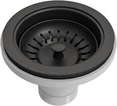 BOCCHI 2330-0001MB Sink Strainer, 3.5, 4 in OAL, Stainless Steel, Matte Black