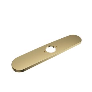 BOCCHI 2180-0003BG Contemporary Deck Plate, For use with BOCCHI Single hole kitchen Faucets, 2-1/4 in L x 10 in W x 0.4 in H, ABS (Plastic), Brushed Gold