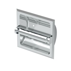 Gatco® 782 Recessed Toilet Paper Holder, 3.15 in H, Metal, Chrome