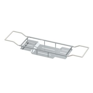 Gatco® 1418C Modern Bathtub Caddy, 28 in L x 6.63 in W x 3.15 in H, Stainless Steel