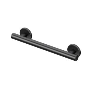 Gatco® 850MX Latitude 2 Grab Bar, 1-1/4 in Dia 12 in L, Matte Black, Stainless Steel