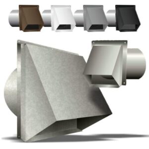 Tradesman FAH/0005/GV Fresh Air Hood, Galvanized Steel, 5 in W x 3 in H, 30 ga