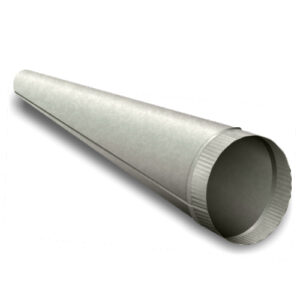 Tradesman SLP/0560/01 Snaplock Pipe, 5 in Dia 60 in L, Galvanized Steel, Lt ga