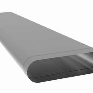 Tradesman SLP/3860/30 Oval Snaplock Pipe, 60 in L x 3 in W, Galvanized Steel, 30 ga