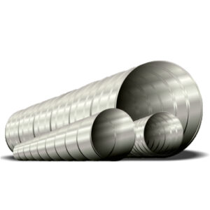 Tradesman SPI/0016/26 Spiral Pipe, 16 in Dia 120 in L, Galvanized Steel, 26 ga