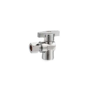 BMI® 09619 Angle Ball Valve, 1/4-Turn, Lead Free, 1/2 x 3/8 in, COP x OD Compression, Brass Body, PTFE/EPDM/ABS