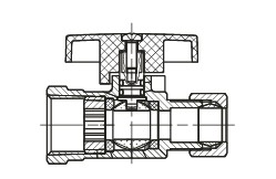 BMI® 09610 Straight Ball Valve, 3/8 in FIP x 3/8 in Compression, Chrome, Lead-Free