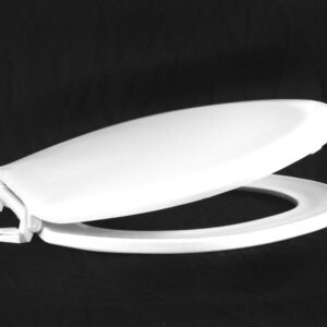 Centoco 1600BP8-001 Elongated Toilet Seat, Closed Front, White, Polypropylene