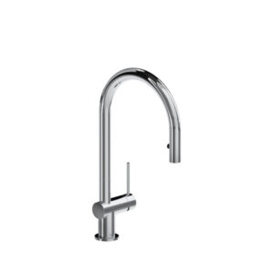 Riobel AZ101C Azure Pulldown Kitchen Faucet, 1.8 gpm, Chrome, 1 Handle, 1 Faucet Hole