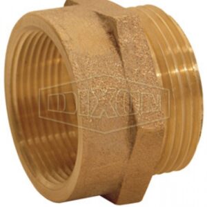 Dixon® FM15S15T Hex Nipple, 1-1/2 in, FNPSH x MNPT, Brass
