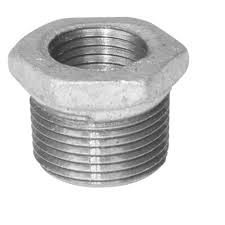 CB Supplies 452037099 Galvanized Reducing Hex Bushing, 3/4 x 3/8 in, M x F, Malleable Iron