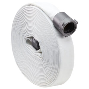 Kuriyama F1150W050-NP150 Forestry Hose, 1-1/2 in, 50 ft, NPSH & Coupling Type 1, White