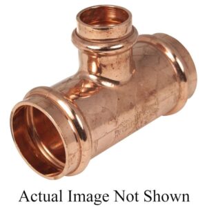 Apollo™ 10077753 811R Small Diameter Reducing Tee, 1-1/2 x 1-1/2 x 1 in, DZR Copper