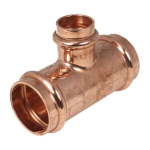 Apollo™ 10077755 811R Small Diameter Reducing Tee, 2 x 2 x 1/2 in, DZR Copper