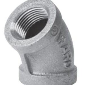 Approved Vendor 2663 Black Iron 45 deg Elbow, 1/2 in, FIP