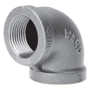 Approved Vendor 2672 Black Iron 90 deg Elbow, 1/4 in, FIP