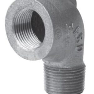 Approved Vendor 2697 Black Iron 90 deg Street Elbow, 1-1/2 in, Male x Female