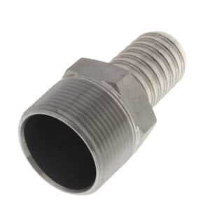 Boshart Industries SSMA-125-100 Male Insert Adapter, 1-1/4 x 1 in, 304 Stainless Steel