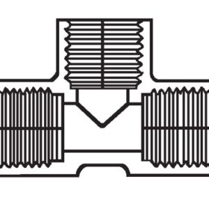 Fabco 405020 Tee, 2 in, FPT x FPT x FPT, SCH 40, PVC
