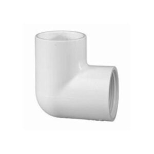 Lasco® 407-010 90 deg Elbow, 1 in, Slip x FPT, SCH 40/STD, PVC, White