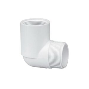 Lasco® 412-005 90 deg Street Elbow, 1/2 in, MPT x FPT, SCH 40/STD, PVC, White