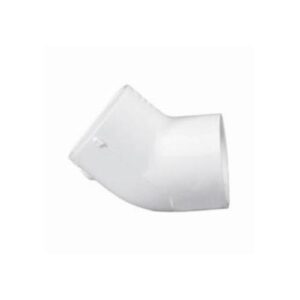 Lasco® 417-007 45 deg Elbow, 3/4 in, Slip, SCH 40/STD, PVC, White