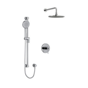 Riobel® TKIT1623C Premium Shower Kit, 6.3 gpm, 6 in Dia Face, 59 in L x Hose, Chrome