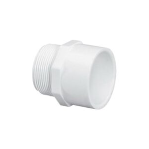 Lasco® 436-015 Male Adapter, 1-1/2 in, Slip x MNPT, SCH 40/STD, PVC, White