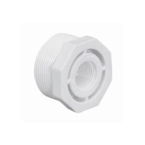 Lasco® 439-130 Threaded Reducing Bushing, 1 x 1/2 in, MPT x FPT, SCH 40/STD, PVC, White