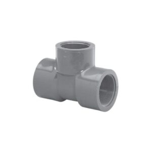Lasco® 805-012 Threaded Tee, 1-1/4 in, FPT, SCH 80/XH, PVC, Gray